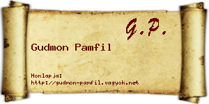 Gudmon Pamfil névjegykártya